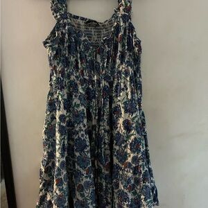 Floral Blue and White Sundress size large